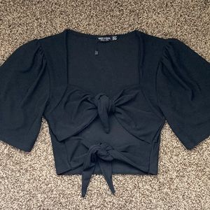 Nasty gal Tie-Front Crop Top